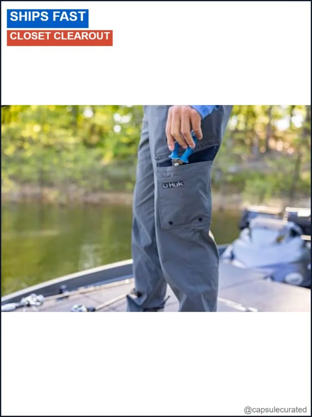 Performance Fishing Cargo Pants 95% Nylon 5% Spandex Men's